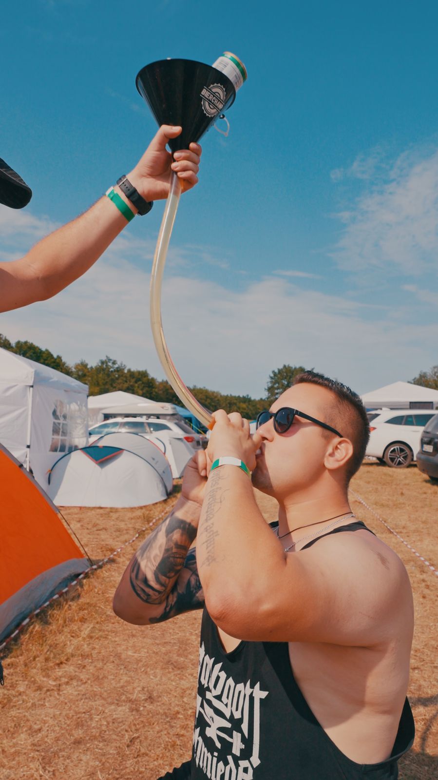 Camping auf dem Festivalgelände